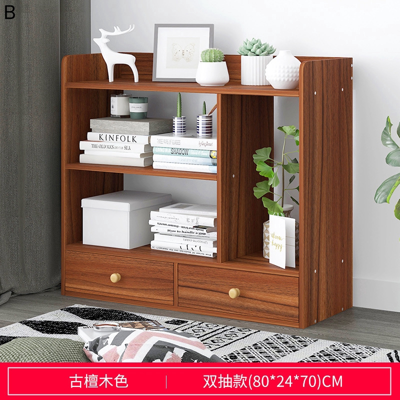 Bookshelf Bookcase Combination Simple Modern Student Storage Shelf Floor Type Storage Cabinet Shopee Malaysia