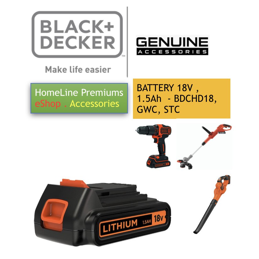 Black Decker Bl1518 Lithium Ion Li Ion Battery 18v Power