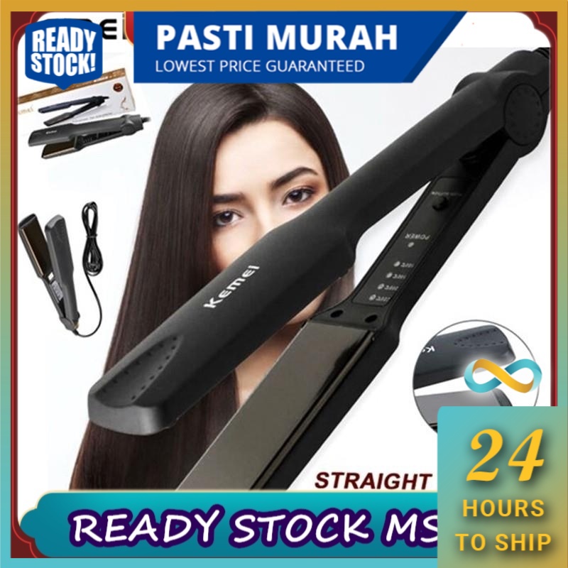 Kemei KM-329 Professional Hair Straightener Electric Wet / Dry Straightening Ceramic Flat Iron Hair Styling Tool