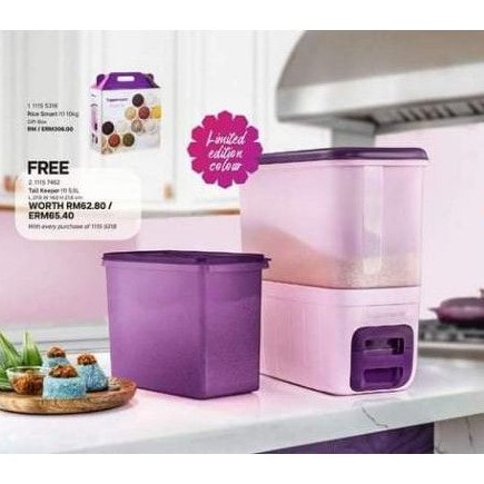 Lowest Price READY STOCK ( FREE Tall Keeper & Extra Gift )Tupperware Rice Smart Ricesmart 10KG