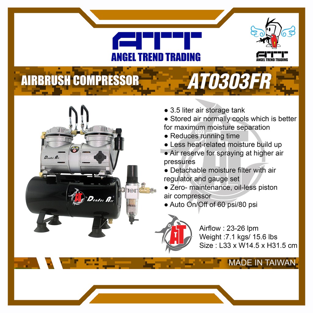 Airbrush Compressor AT0303FR (Gunpla Gundam Paint Model Kit Tools