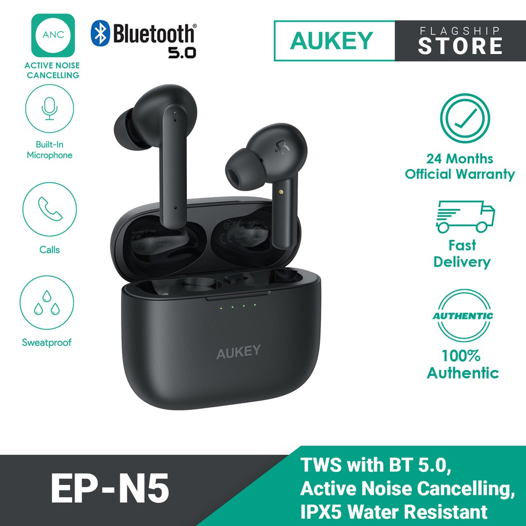 Aukey EP-N5  Sound Stream Hybrid Active Noise Cancelling ANC Bluetooth 5 TWS True Wireless Earbuds IPX5