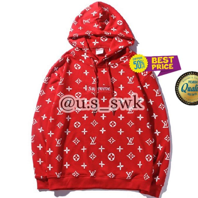 Supreme Louis Vuitton LV Box Logo Hoodie Hooded Sweatshirt Sz XL RARE  Authentic