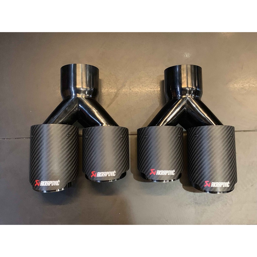 Akrapovic carbon fiber tail pipe Ak tail pipe ( Black Chrome ) Shopee