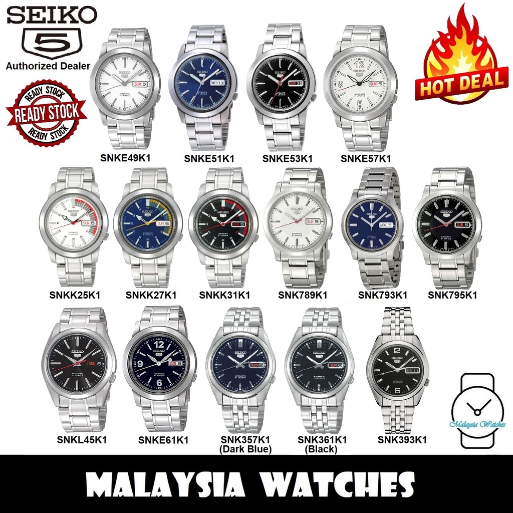 OFFICIAL Seiko Warranty) Seiko 5 Automatic Collection Gents Watch 100%  Original | Shopee Malaysia