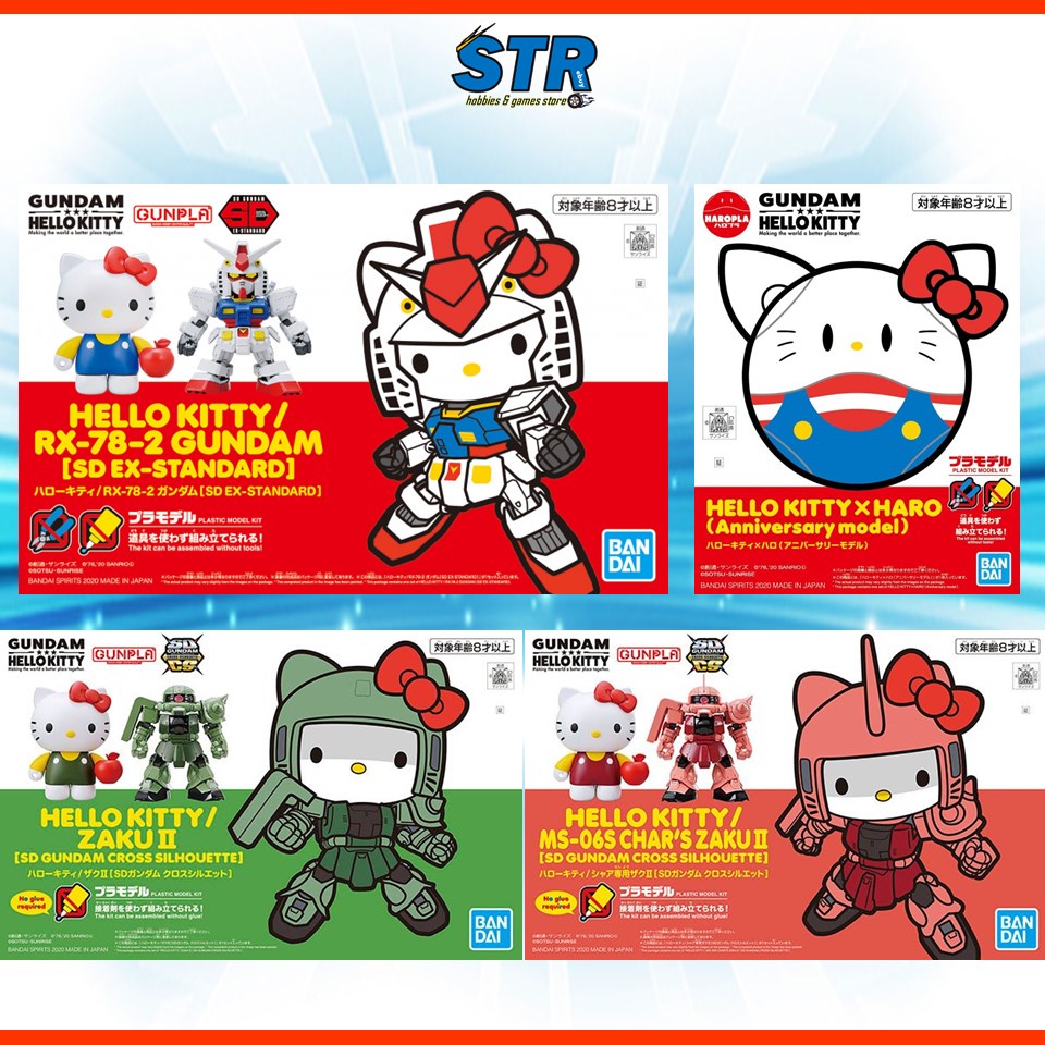 Bandai Sd Ex Standard Hello Kitty Rx 78 2 Gundam Zaku Shopee Malaysia