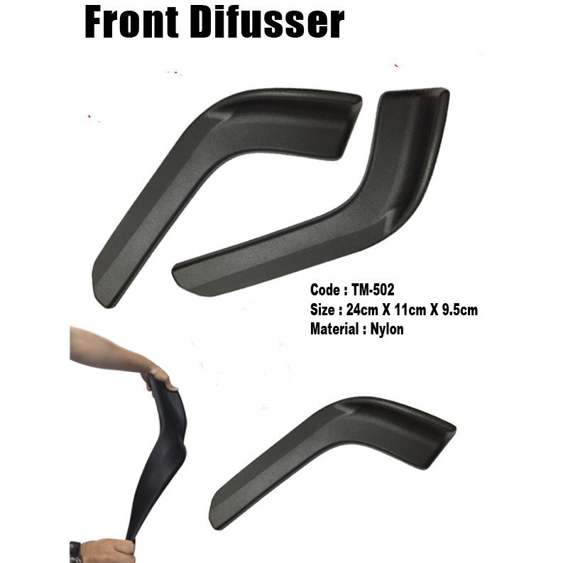 Car Front Deflector Spoiler Splitter Diffuser Bumper Canard Lip Body
