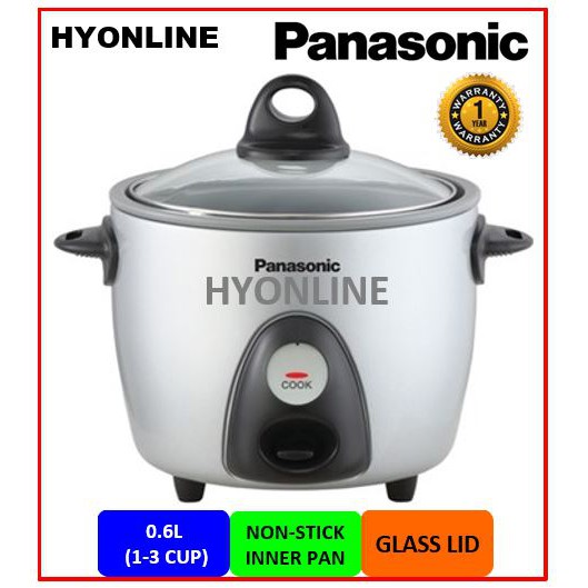 SRG06FG PANASONIC 0.6L NONSTICK CONVENTIONAL RICE COOKER (GREY