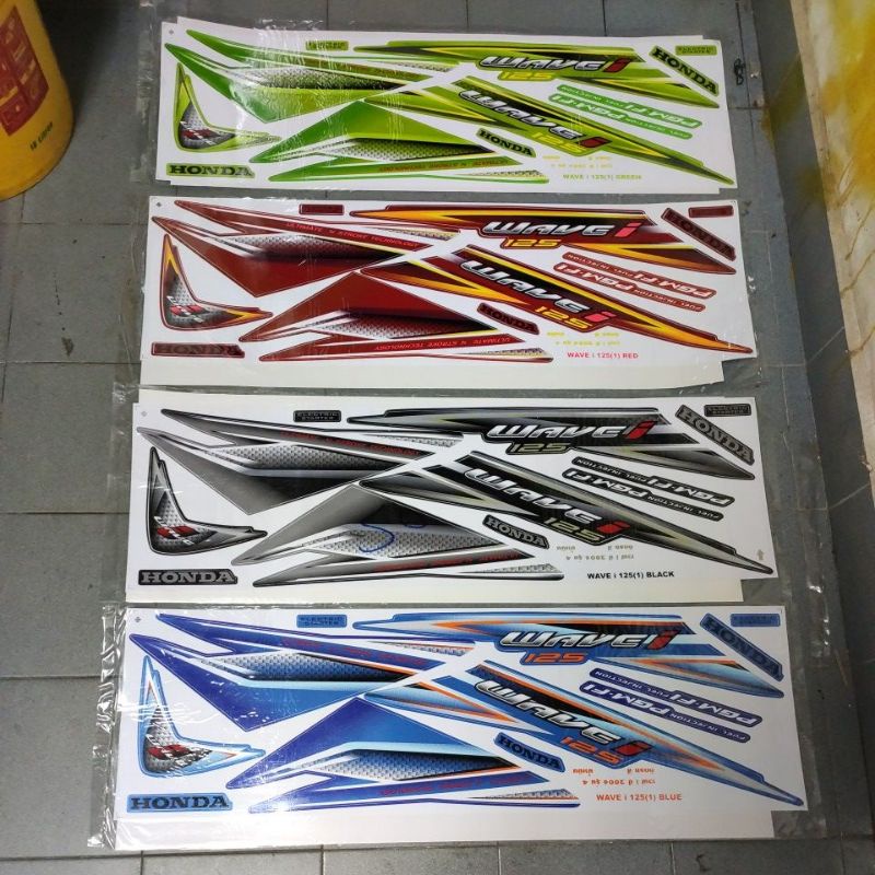 stiker sticker body stripe cover set (1) honda wave125s wave 125s wave ...