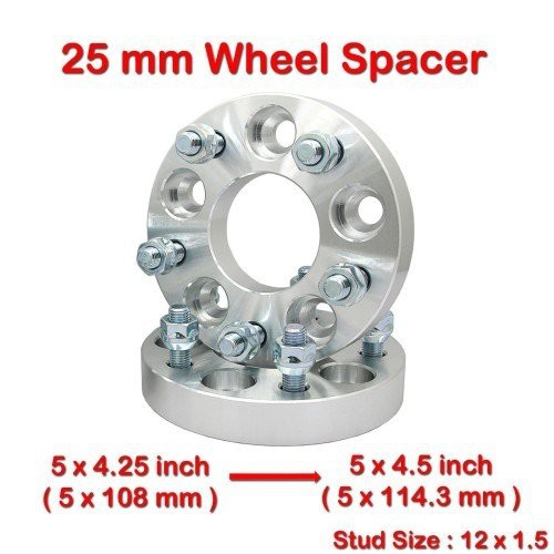 2Pcs Wheel Spacer 25mm 5x108 to 5x114.3 Volvo S40 S60 S70 V50 760 780 850 940