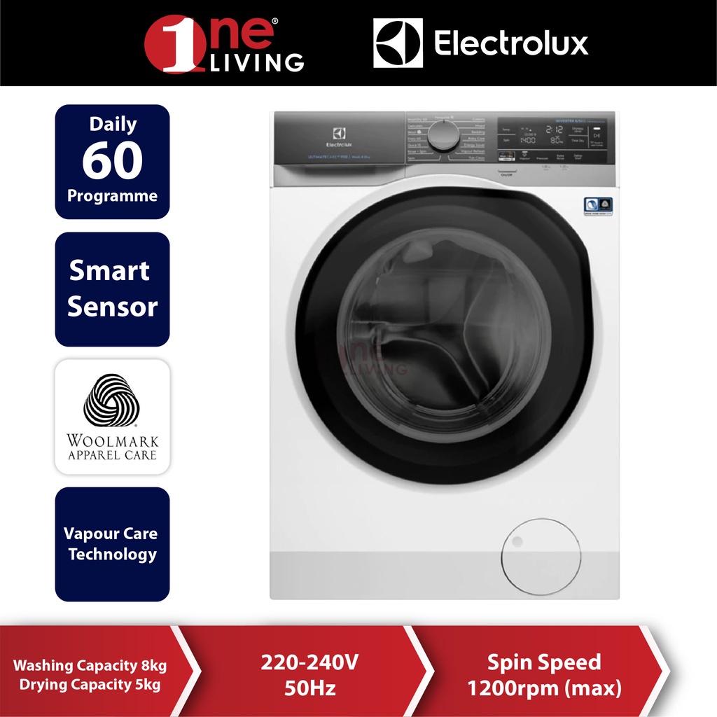 [Klang Valley ONLY] Electrolux UltimateCare 900 Washer Dryer (8/5kg ...