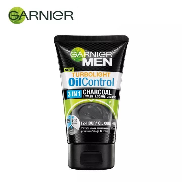 Garnier Men Oil Control Black Charcoal 3in1 Face Wash 100ml