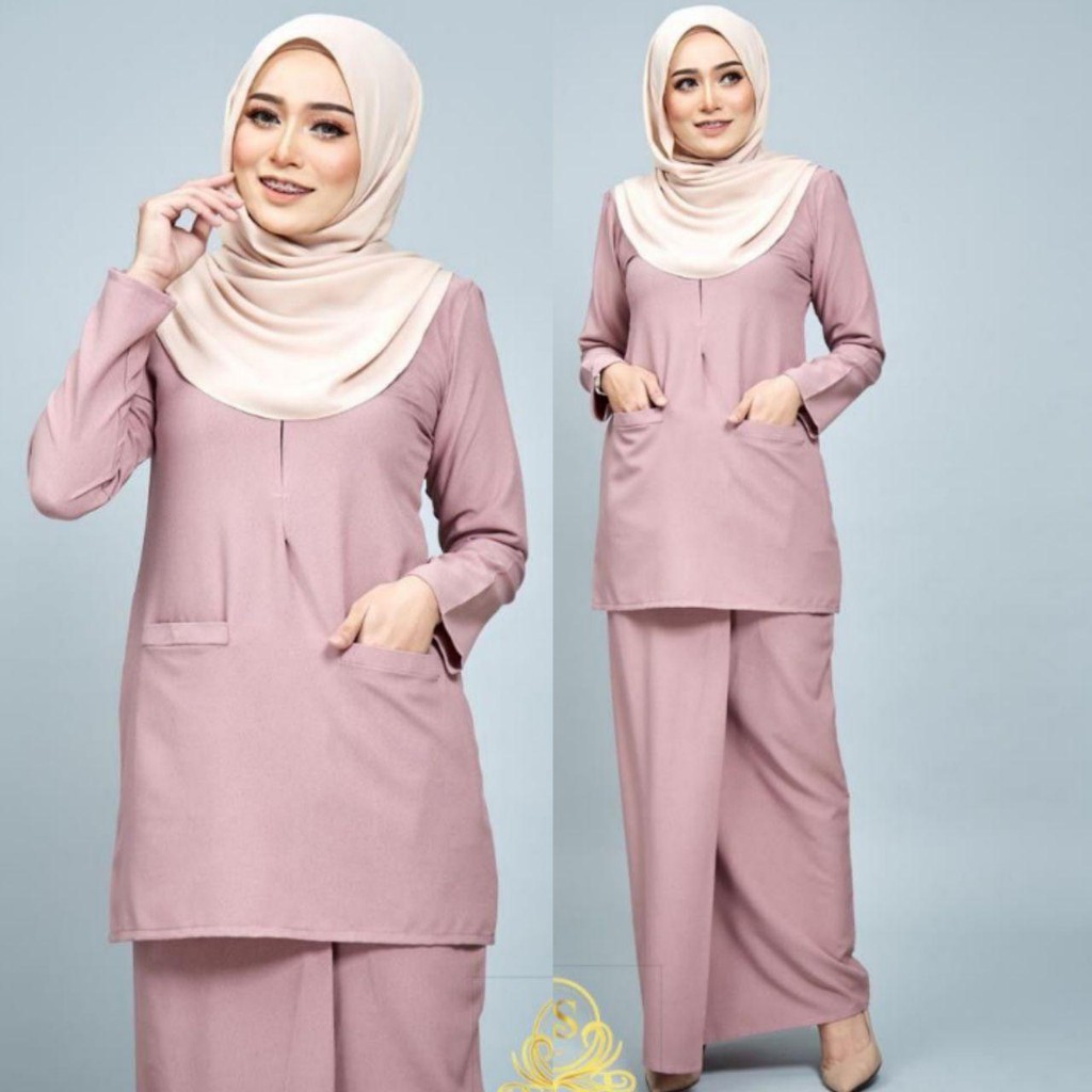  KURUNG  KEDAH  POKET  baju  kurung  saiz XS 4XL Shopee Malaysia