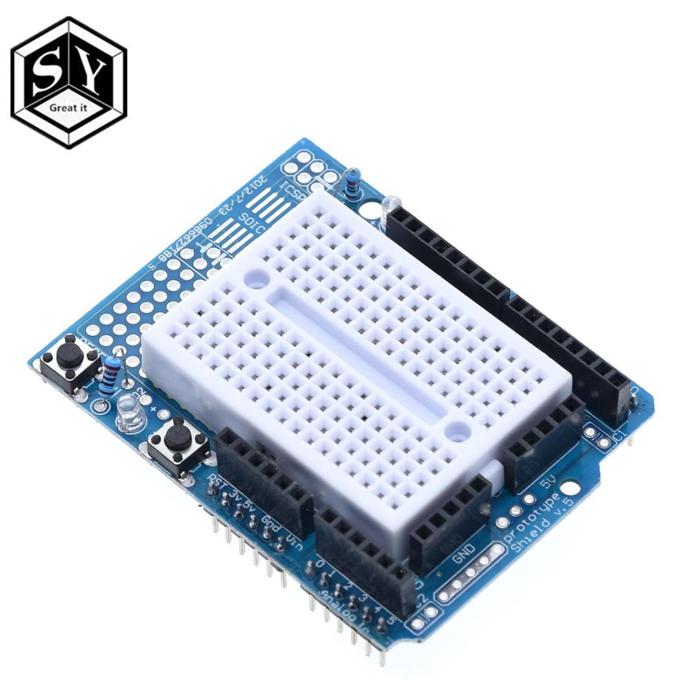 ProtoShield prototype expansion board with SYB- 170 mini breadboard ...
