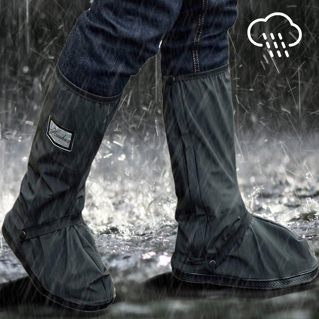 Antislip Waterproof Rain Boot Shoes Cover Overshoes with Elastic