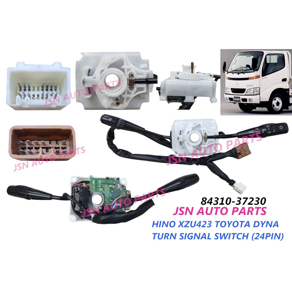 HINO XZU423 TOYOTA DYNA TURN SIGNAL SWITCH 24 PIN 8431037230 84310