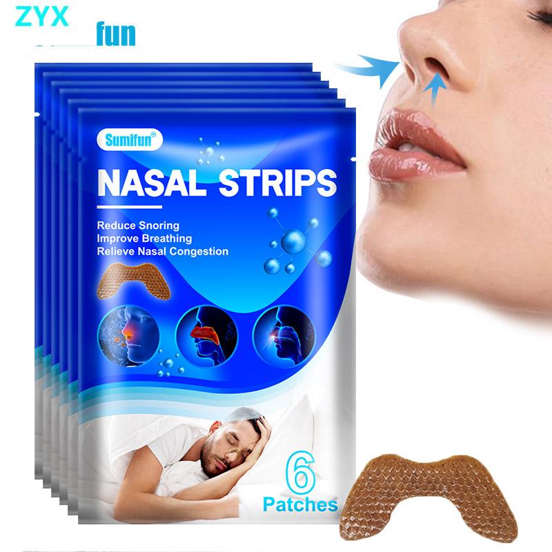 6Pcs Sumifun Herbal Nose Strips Treat Rhinitis Sinusitis Nasal