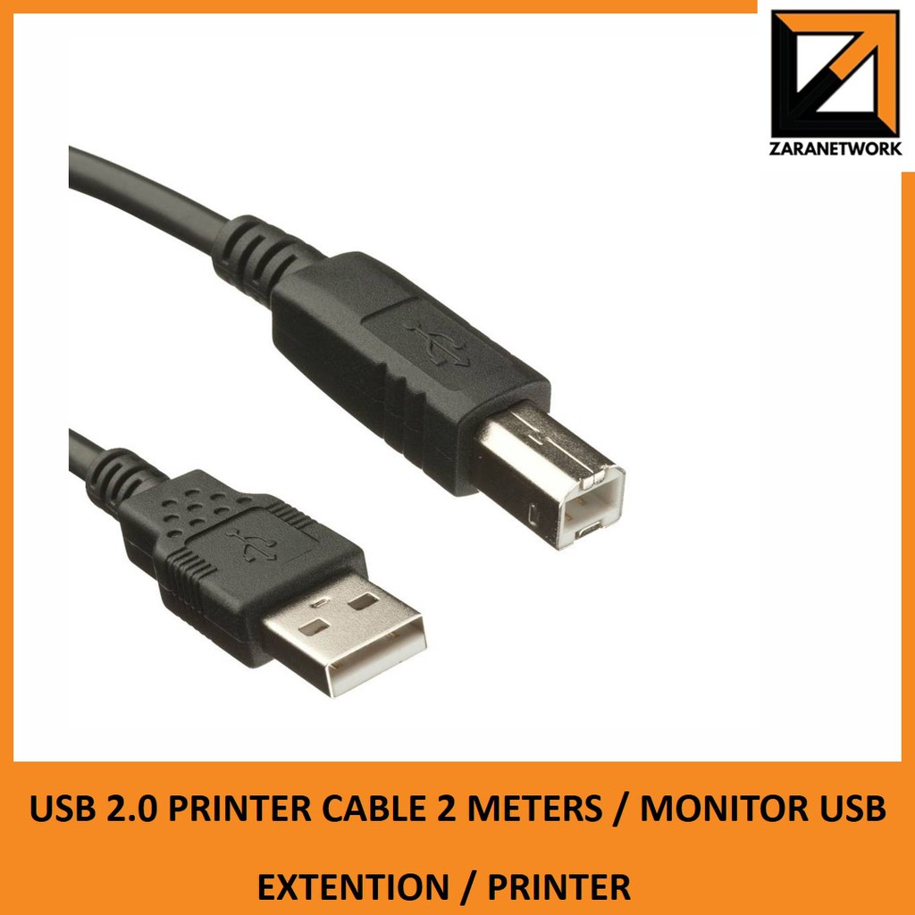 USB 2.0 PRINTER CABLE 2 METERS / MONITOR USB EXTENTION / PRINTER