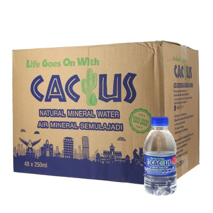 Stop production!!!! Cactus 48x 250ml Mineral Water 1 carton | Shopee