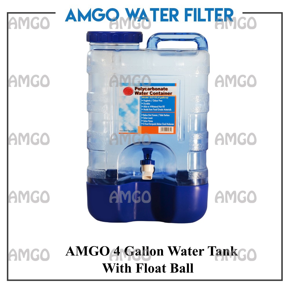 Amgo 4 Gallon Water Tank Plastic Water Bottle Faucet Spigot