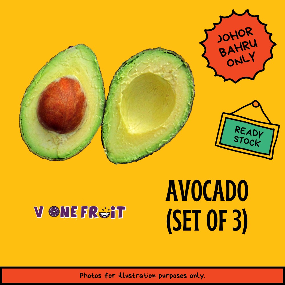 V1 Australia Avocado 澳洲鳄梨果 pcs/set in 3 Daily Fresh Pick Fruit | Buah buahan | Fresh produce Delivery