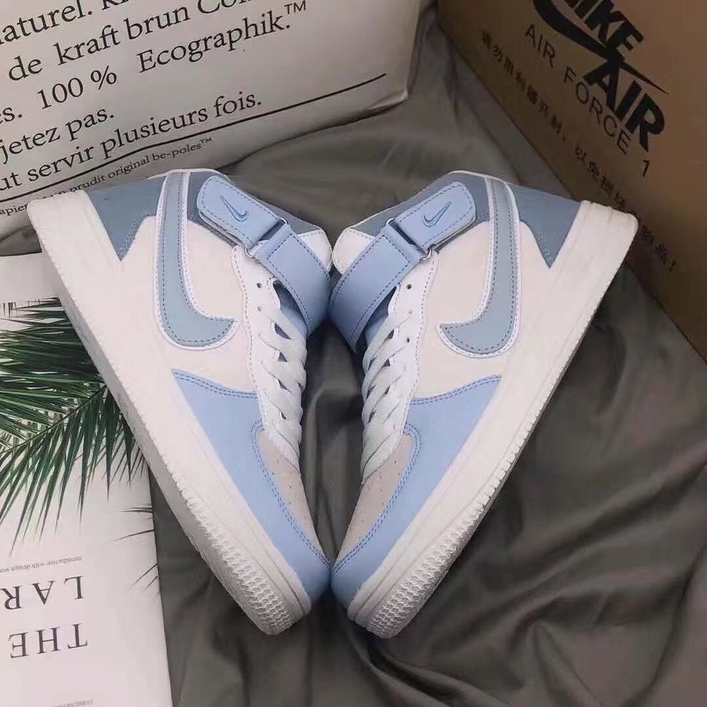 READY STOCK HIGH TOP SKY BLUE MEN WOMEN UNISEX FASHION SNEAKERS SHOES  ( EXCLUDED SHOEBOX )