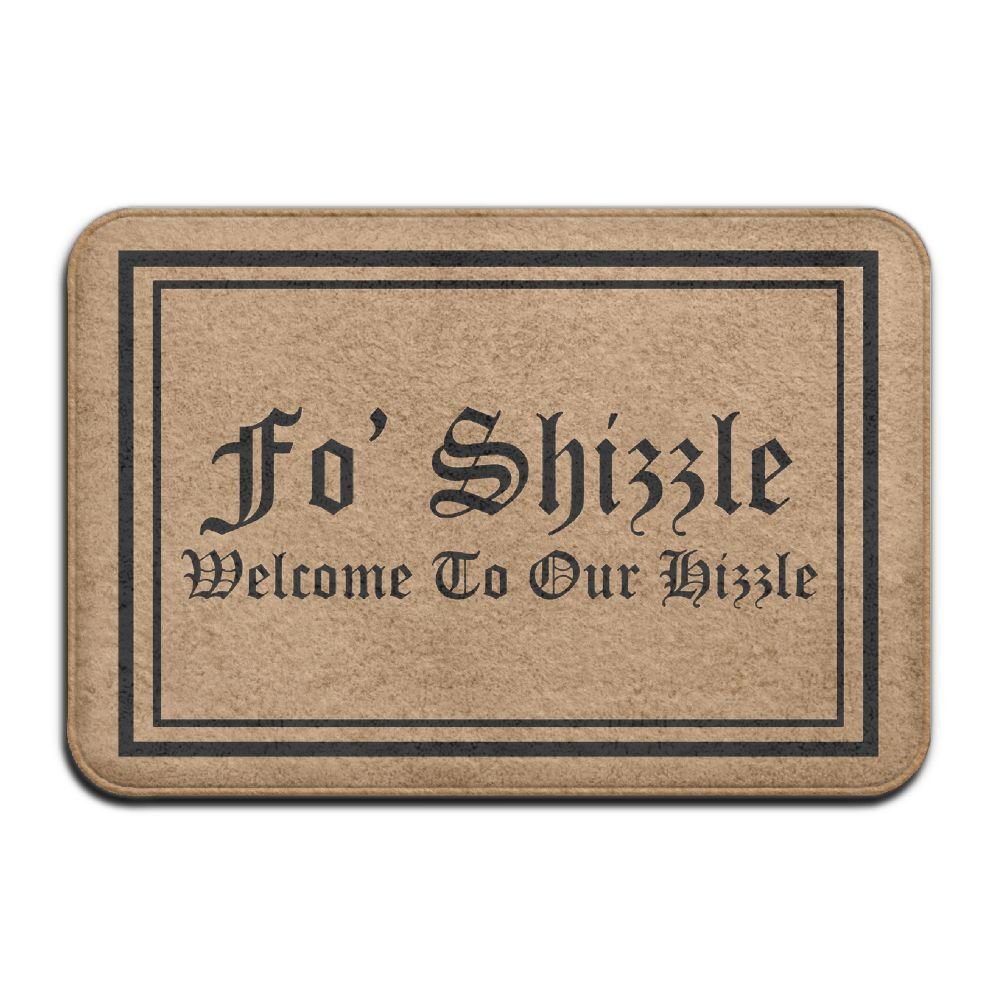 Non Slip Doormat Indoor Outdoor Decor Fo Shizzle Welcome To Our Hizzle