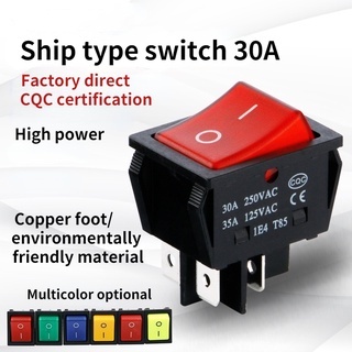 30A,4P,welding machine large current,Ship type switch,Rocker power switch,Boat shape four legs red