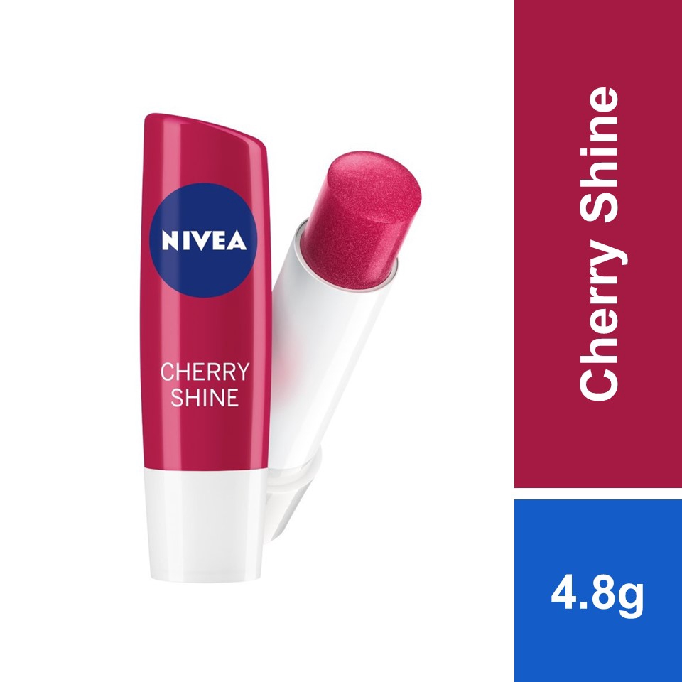 NIVEA Lip Care Caring Lip Balm Cherry Shine (4.8g) Lip Balm