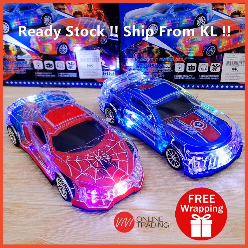 Remote Control Car Kereta Control Kawalan Super Hero Advengers Mainan Budak Kids RC Car Sport