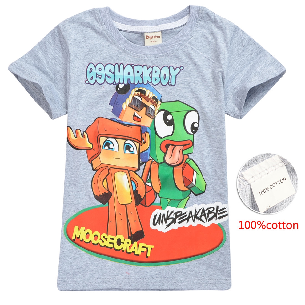 Cotton Unspeakable Mountaincraft Children T Shirt Girls Short Sleeve Shopee Malaysia - dgfstm roblox fgteev the family game children t shirt printing fashion short sleeve round collar t shirt blue