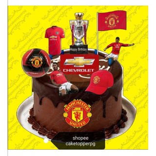 Manchester United Mu Football Club Cake Topper Glitter Laminated Material Custom Malaysia Shopee Malaysia - club kek roblox