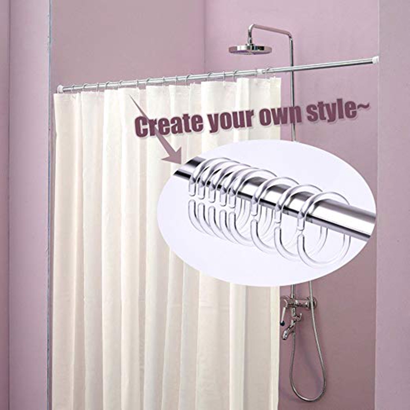 12 Pack Curtain Rings Hooks Shower Curtain Rings For Shower Rod