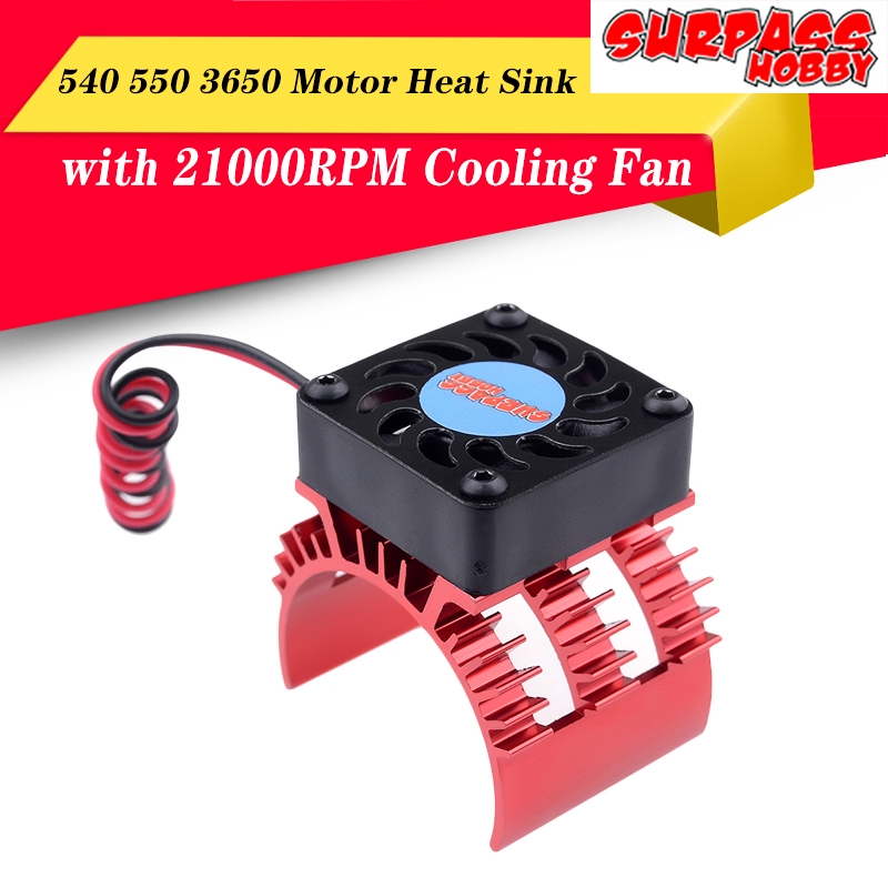 RC Red Alum Heat Sink DC5V Dual Fan Cooling For HSP Models 540//550 Motor 3650