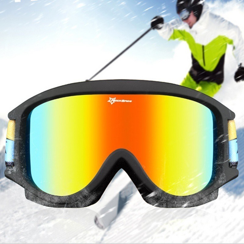 ROCKBROS Unisex Winter Snow Ski Goggles Anti-Fog UV Protect Snowboard Skiing Eyewear Man Women Ski Glasses 3 colors