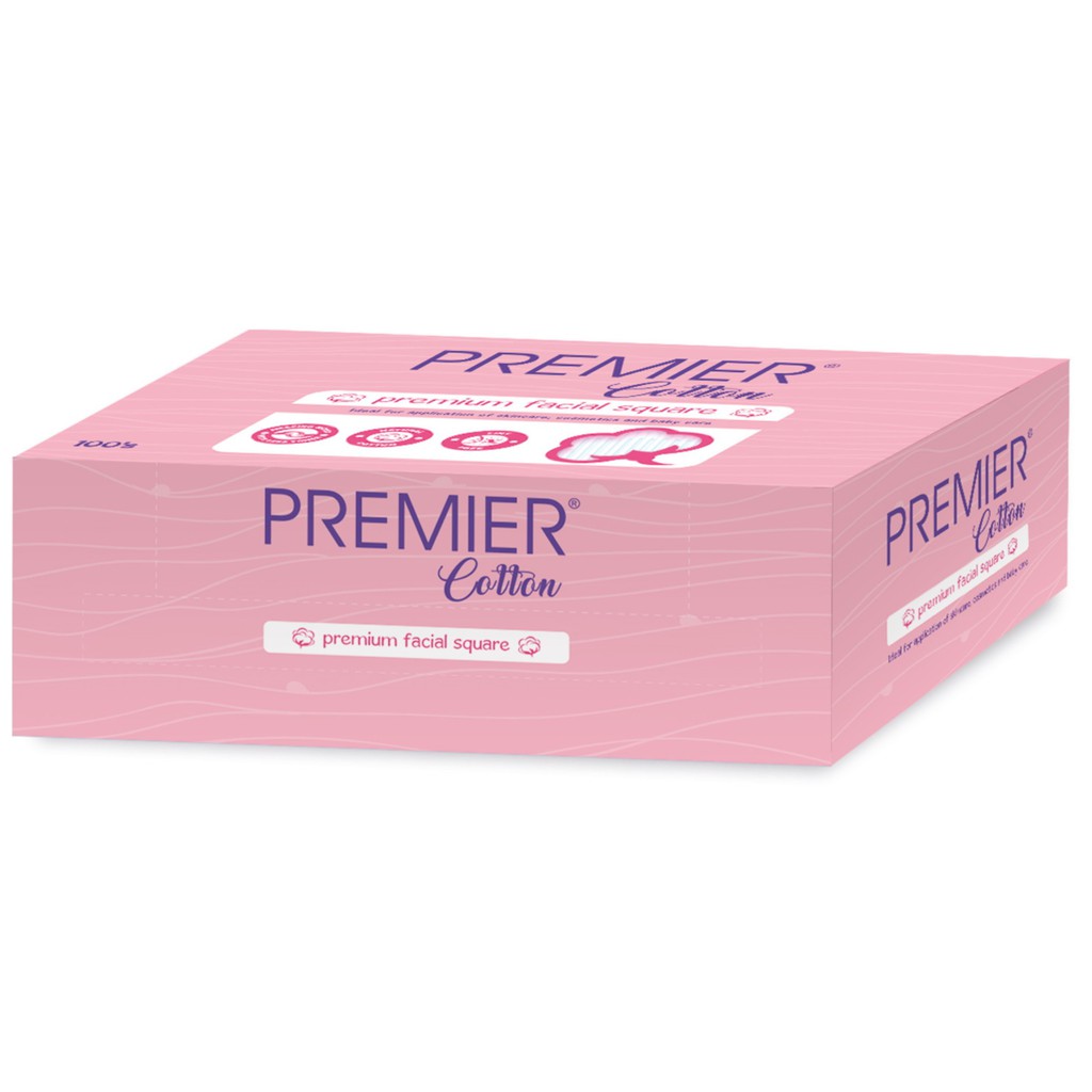 Buy Premier Premium Facial Square Cotton 100 S Facial Cotton Kapas Muka Kapas Seetracker Malaysia
