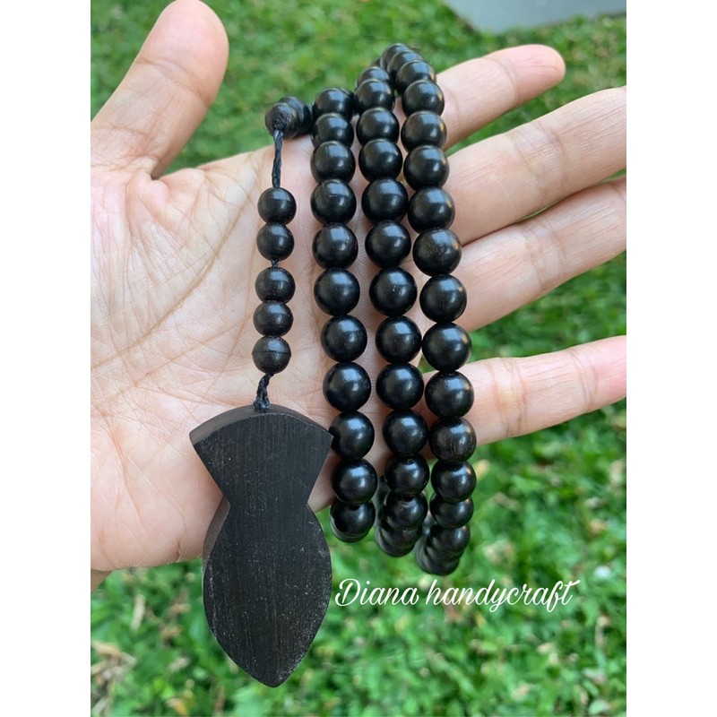 KAYU HITAM Kalimantan Black Moringa Dig Wooden Prayer Beads 6 and 8 mm PREMIUM QUALITY. Not Gahar. Galih asem. mustard