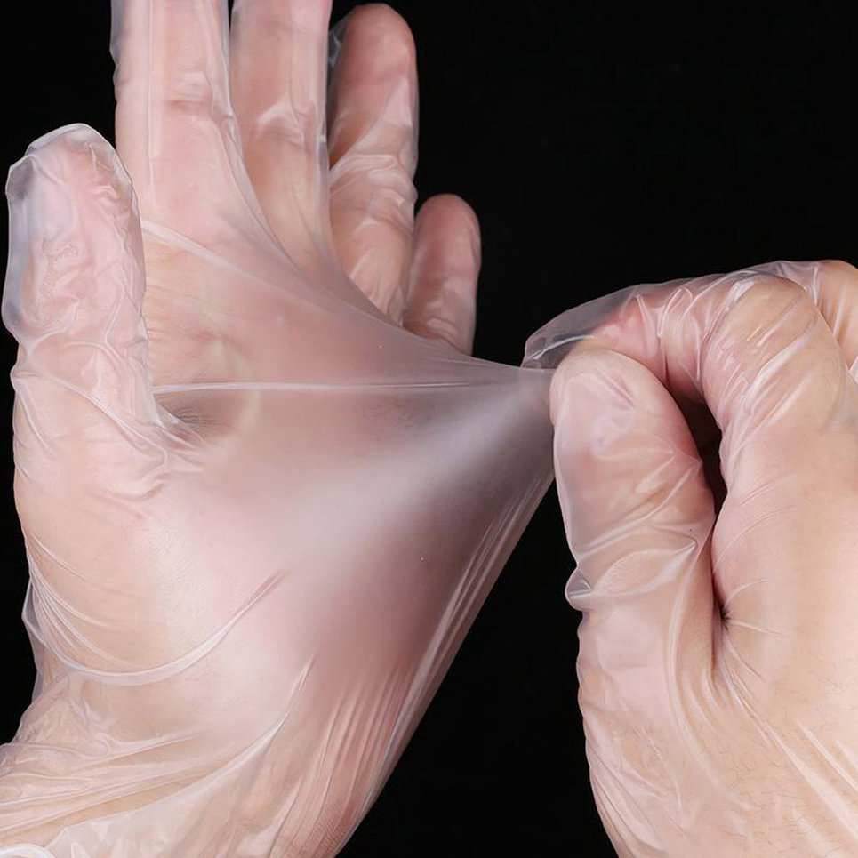 transparent rubber gloves