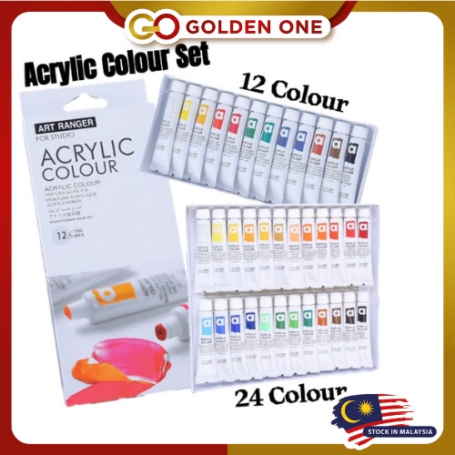 Art Rangers Magi-wap Acrylic Colour Paints Set (12/24 colorx12ml )/彩绘丙烯颜