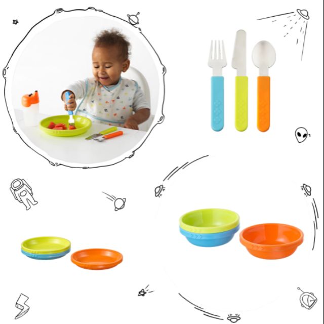 baby plates and cutlery