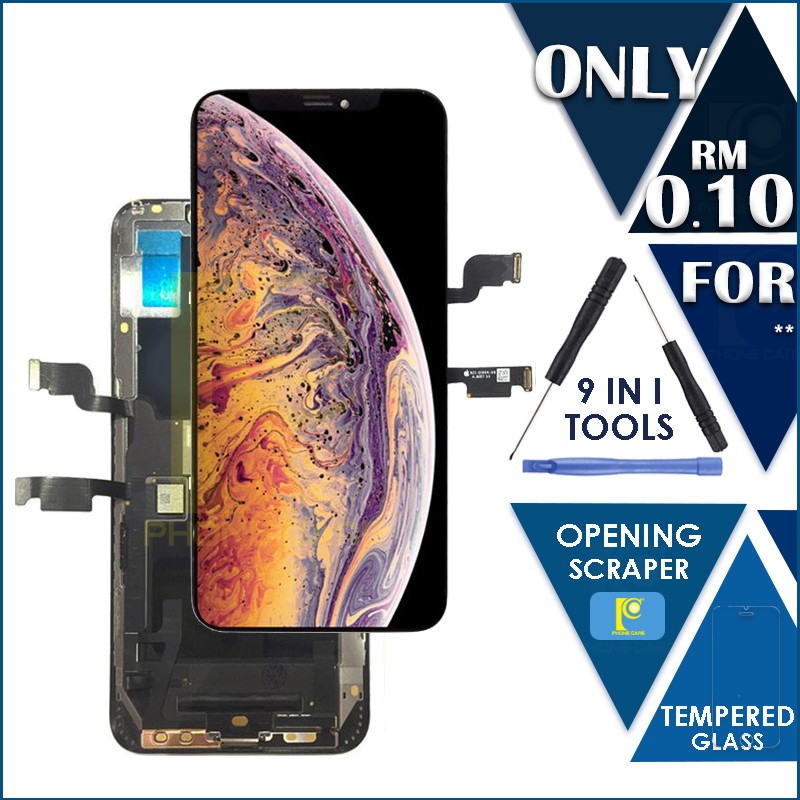 Pc Ori Iphone Xs Max 6 5 Xs 5 8 Xr Lcd Touch Screen Digitizer Replacement Part Shopee Malaysia