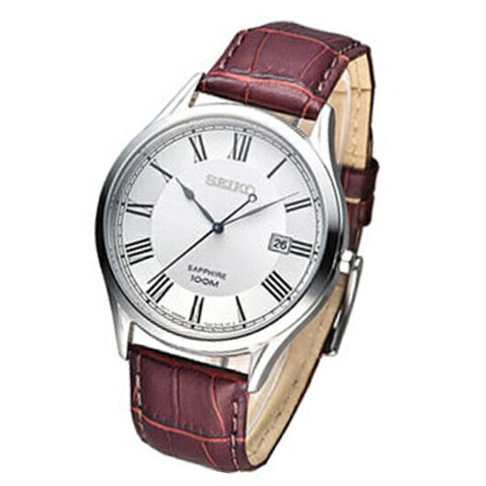 Seiko Classic Sapphire Crystal Leather Quartz Watch SGEG97P1 | Shopee  Malaysia
