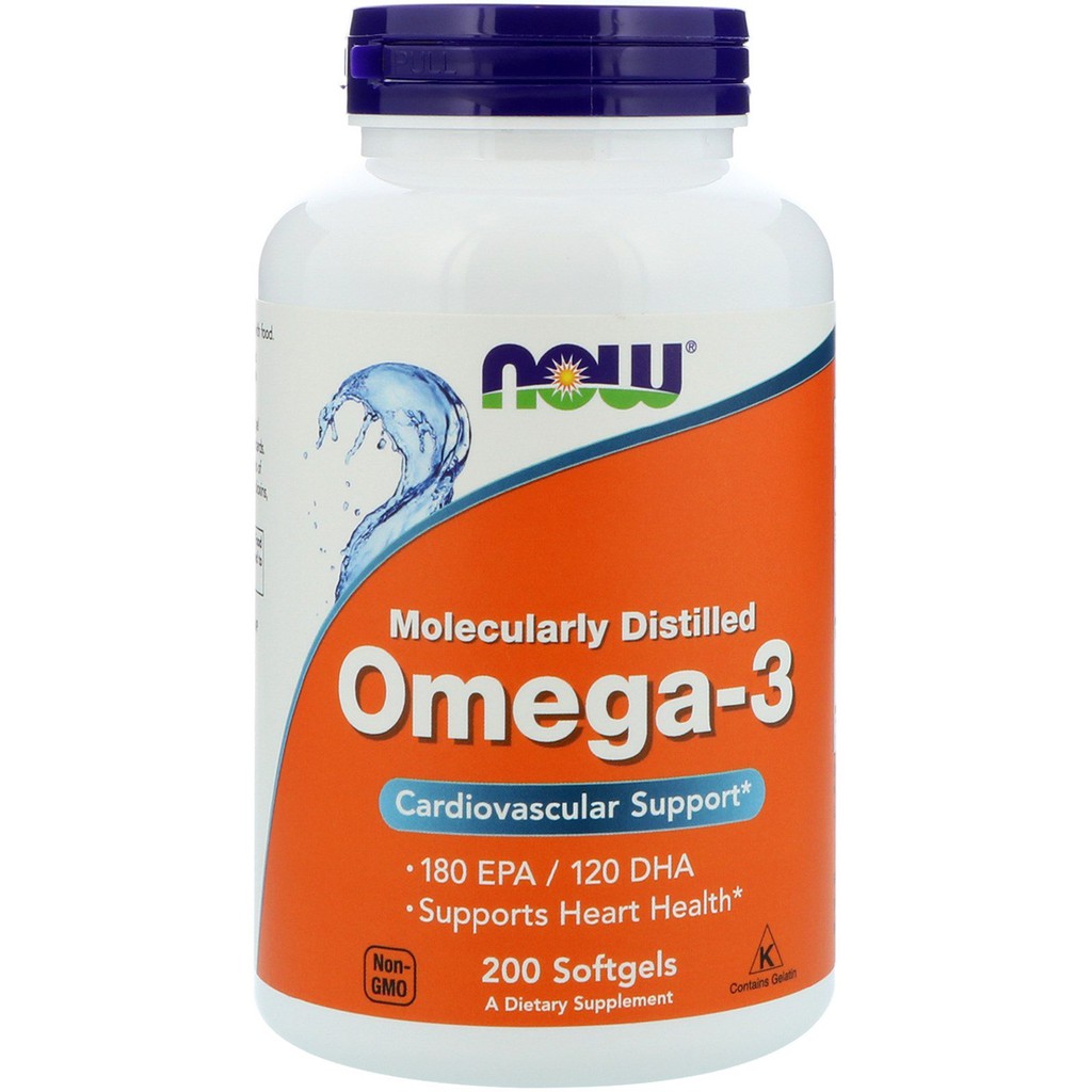 Now Foods Omega-3 2000mg per serving, 200 softgels - HALAL, Expiry ...