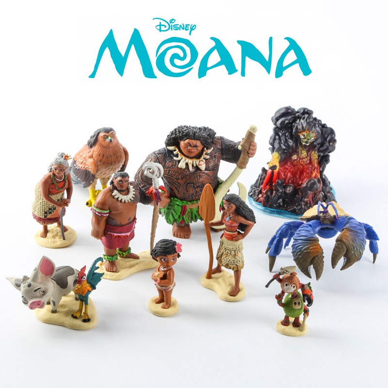 Toys Hobbies Tv Movie Video Games 6pcs Disney Moana Maui Pua Action Figures Doll Kids Cake Topper Decor Gifts Toys