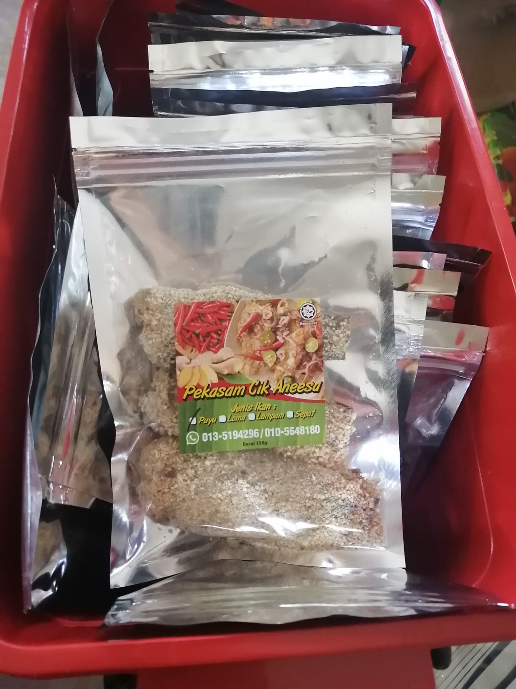 Pekasam Ikan Label Sticker Product Free Design Template Label 3cm 4cm 5cm 6cm 7cm 8cm Shopee Malaysia