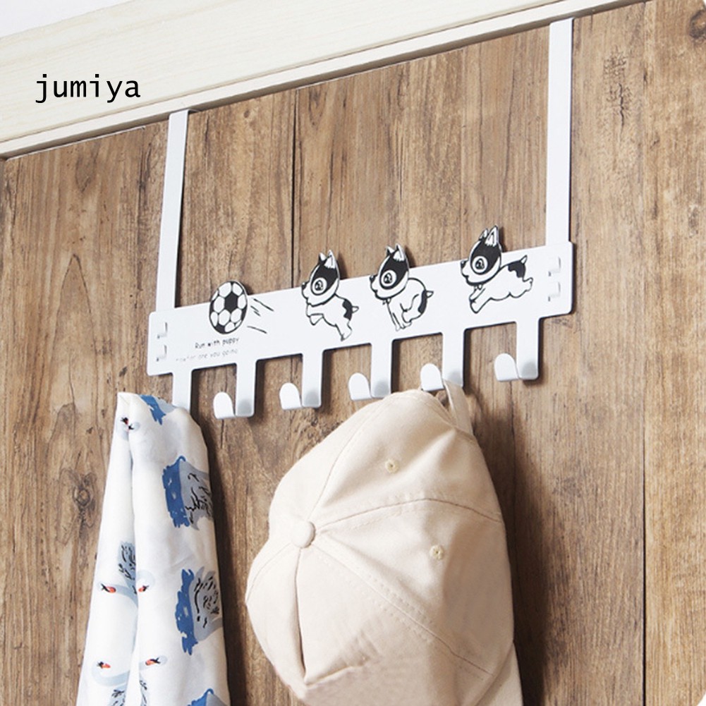 Juya Metal Dog Football Door Back Hanger Hat Clothes Scarf Rack