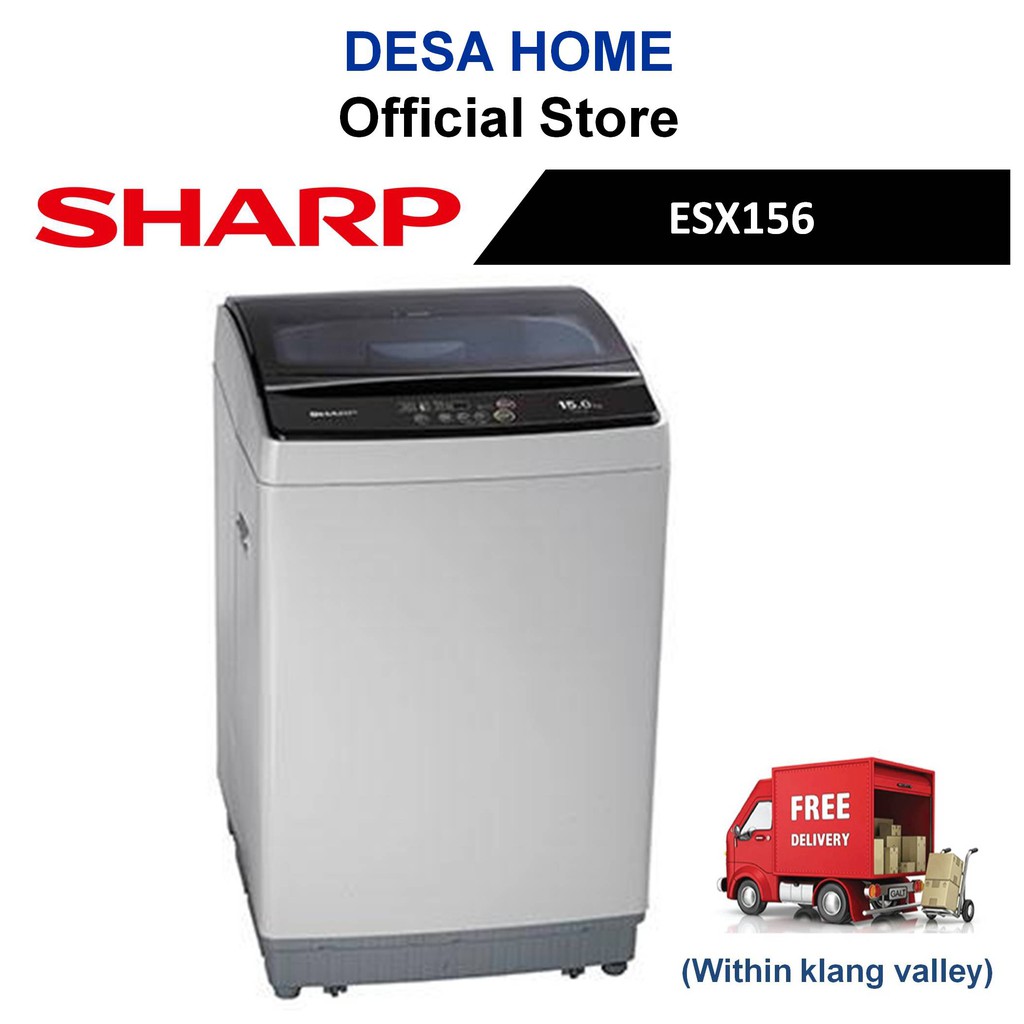 [FREE DELIVERY WITHIN KL] SHARP ESX156  15KG FULLY AUTO TOP LOAD WASHER ESX-156