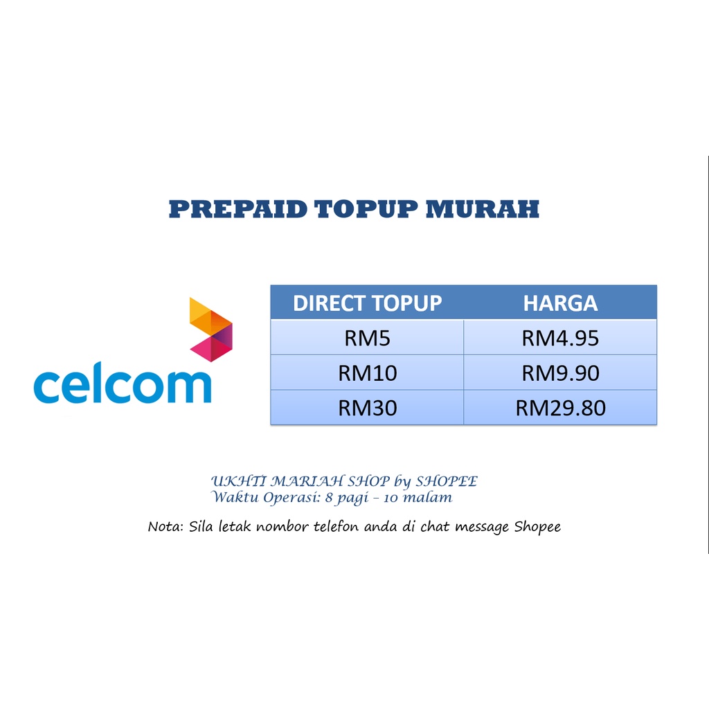 Buy Prepaid Direct Topup Celcom Rm5 Rm10 Rm30 Seetracker Malaysia