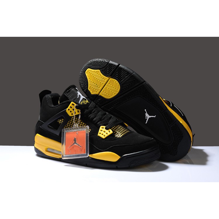 jordan 4 black and yellow