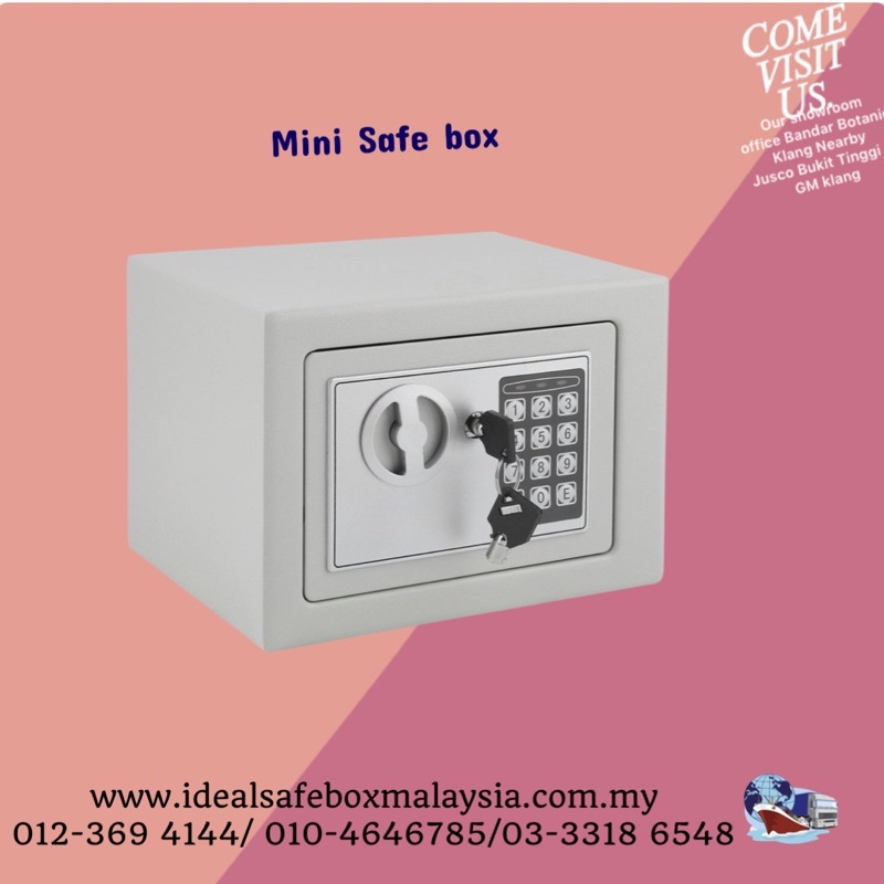peti besi simpan duit safe box small safe Small Digital Safety Safe Box 17E Home / Hotel Use